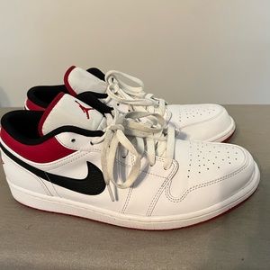 Nike Air Jordan 1 Low White/Gym/Red Black 553558-118 Men’s Size 11